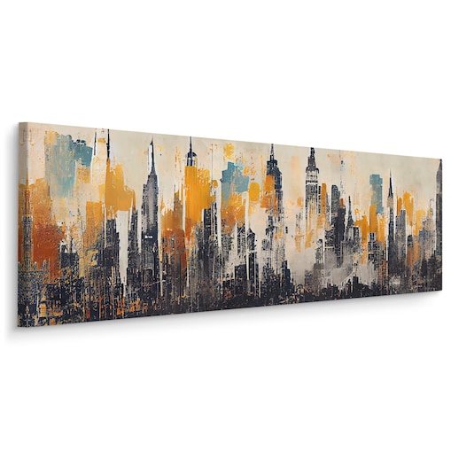 Obraz Panoramiczny Miejska Panorama Jak Malowana 145x45cm