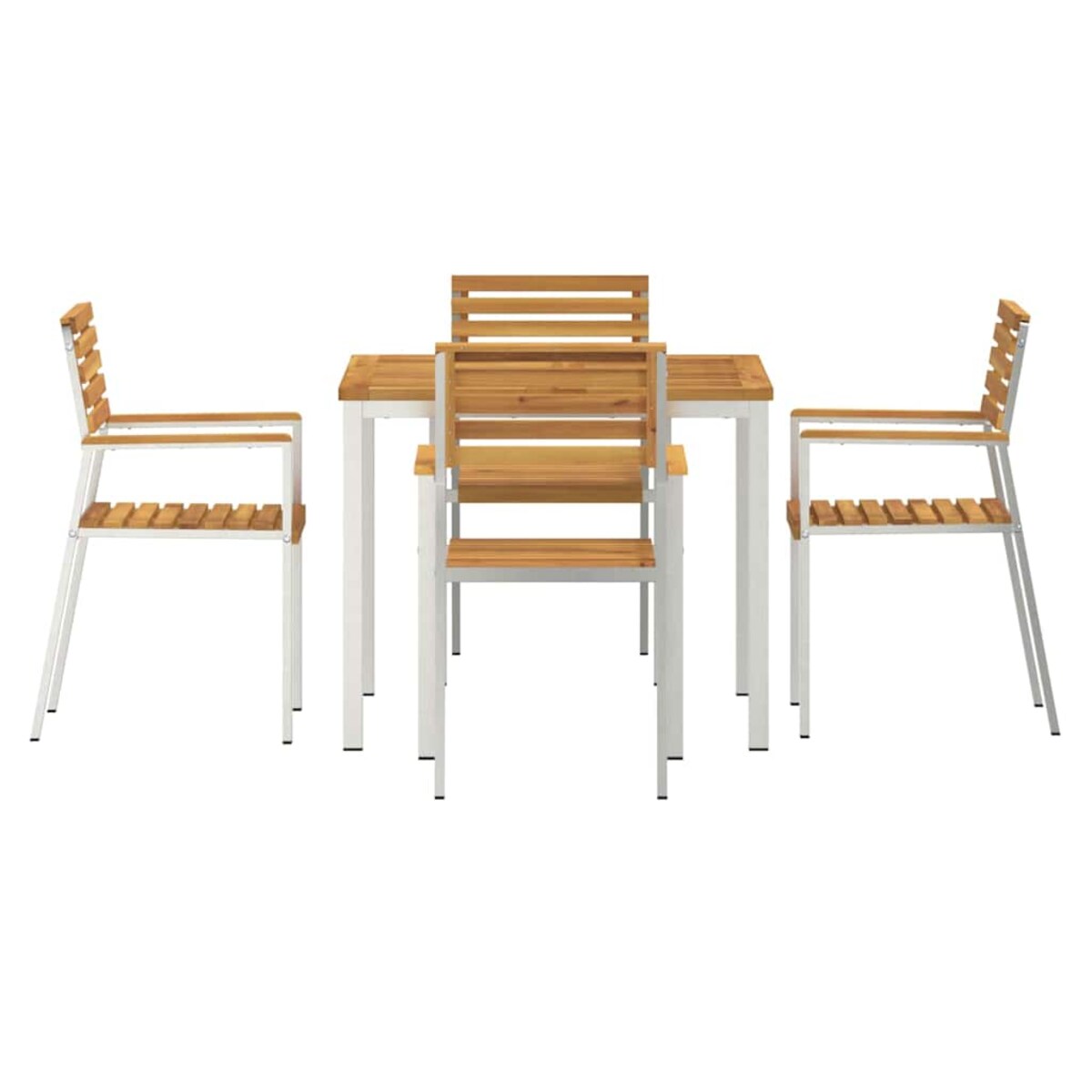 vidaXL Zestawdojedzeniawogrodzie 5 pcs Brązowy DrewnoAkacjowe