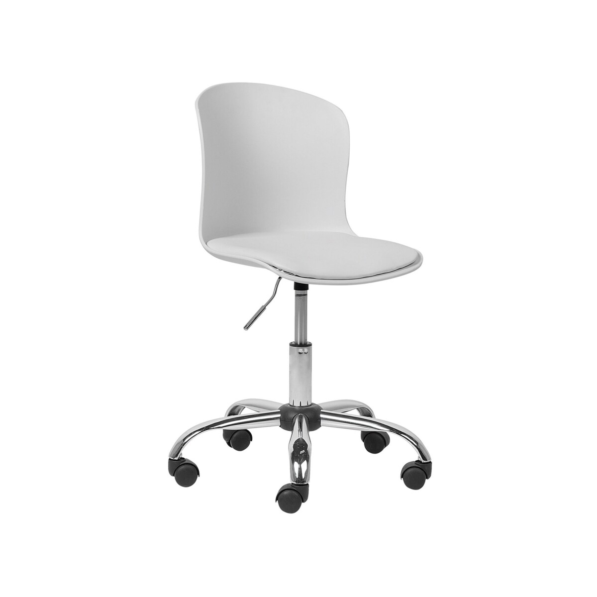 Krzesło biurowe regulowane ekoskóra białe VAMO