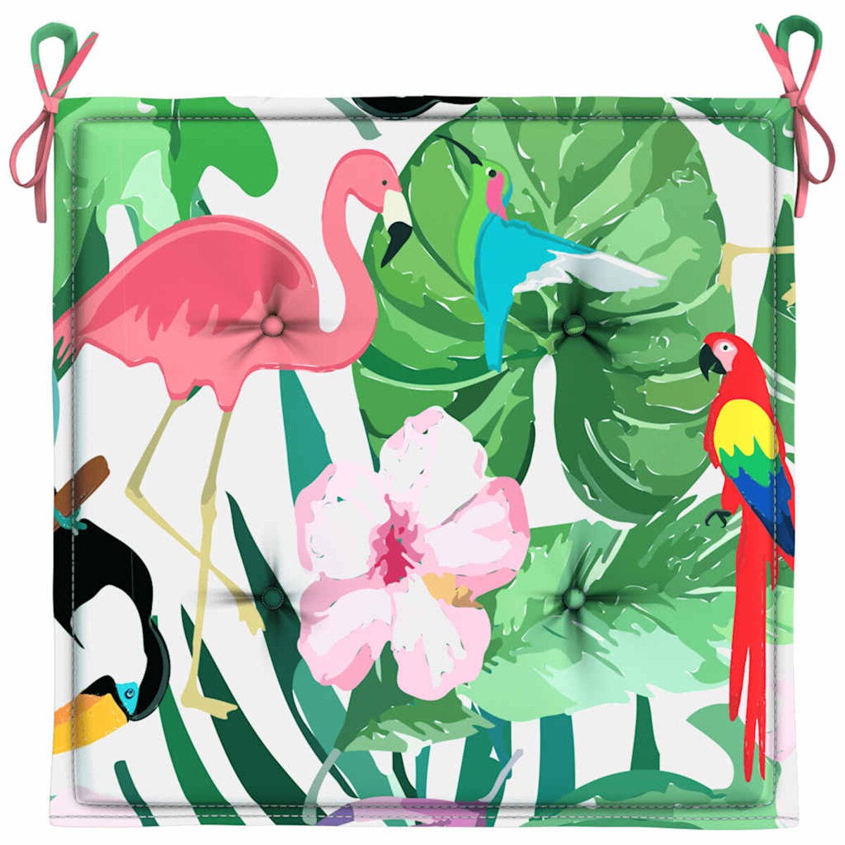 vidaXL Poduszki na krzesła ogrodowe, 4 szt., wielokolorowe, 40x40x4 cm