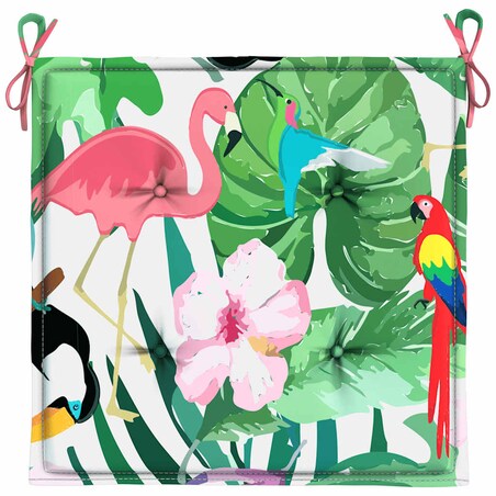 vidaXL Poduszki na krzesła ogrodowe, 4 szt., wielokolorowe, 40x40x4 cm