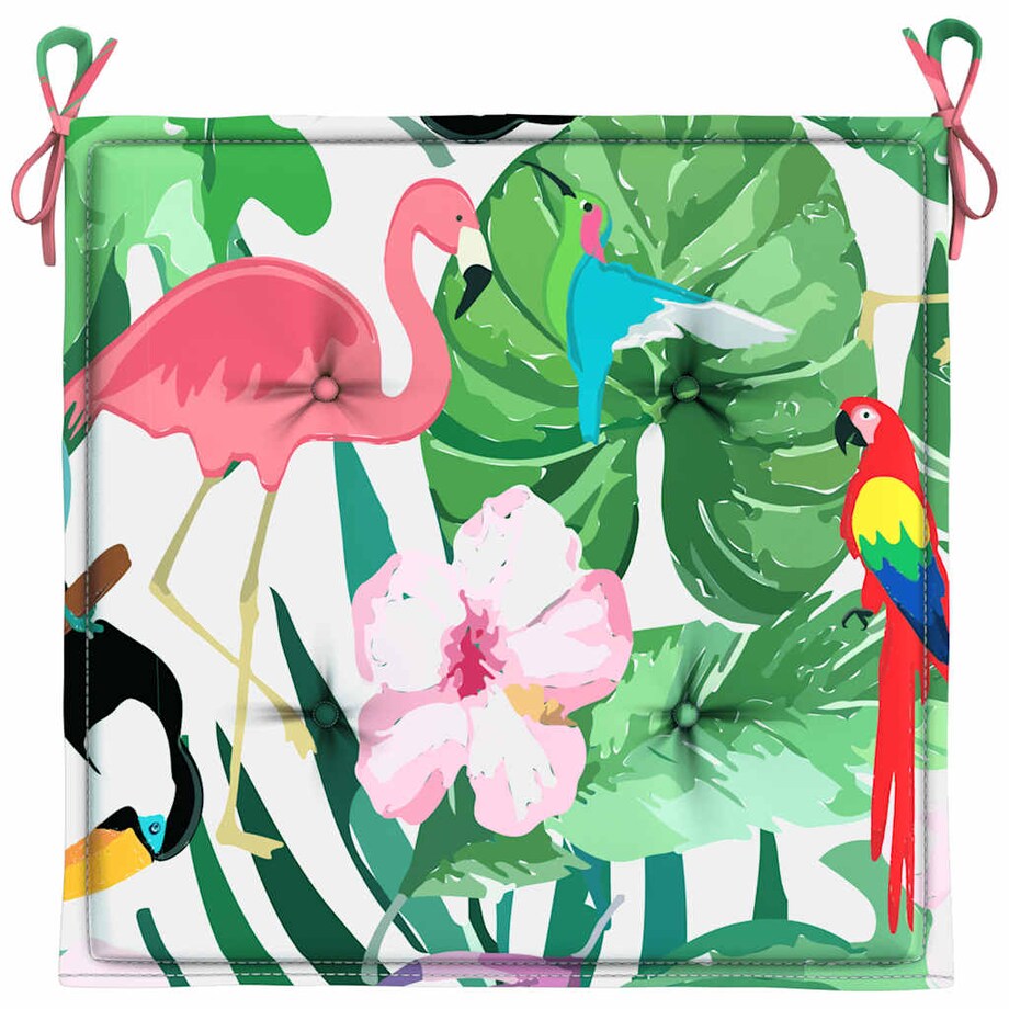 vidaXL Poduszki na krzesła ogrodowe, 4 szt., wielokolorowe, 40x40x4 cm