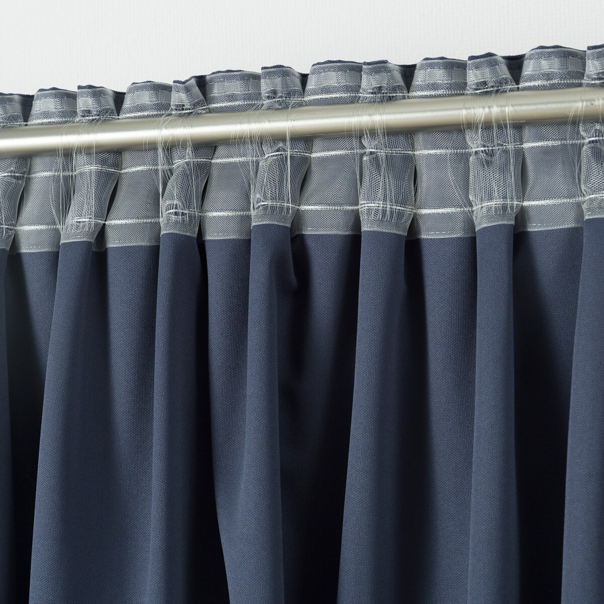 Zasłona na taśmie marszczącej granatowa aksamitna 140 x 280 cm 1 szt. 140x280 granatowy