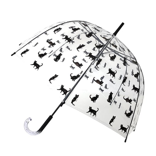 Długi parasol przezroczysty kopuła, Chat Noir
