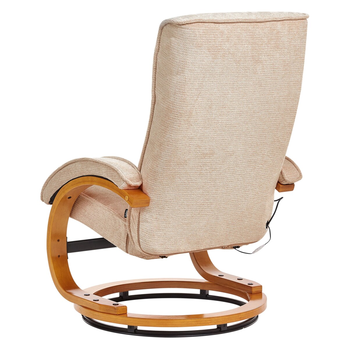 Fotel z masażem HERO Z podnóżkiem Beżowy