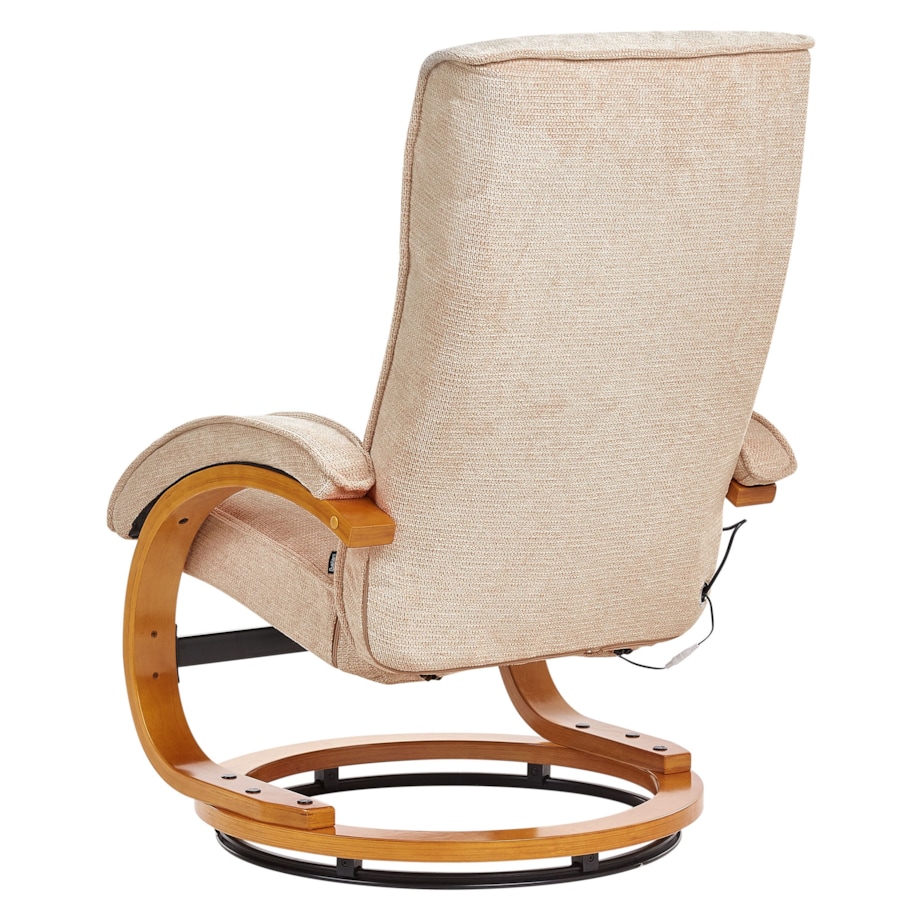 Fotel z masażem HERO Z podnóżkiem Beżowy