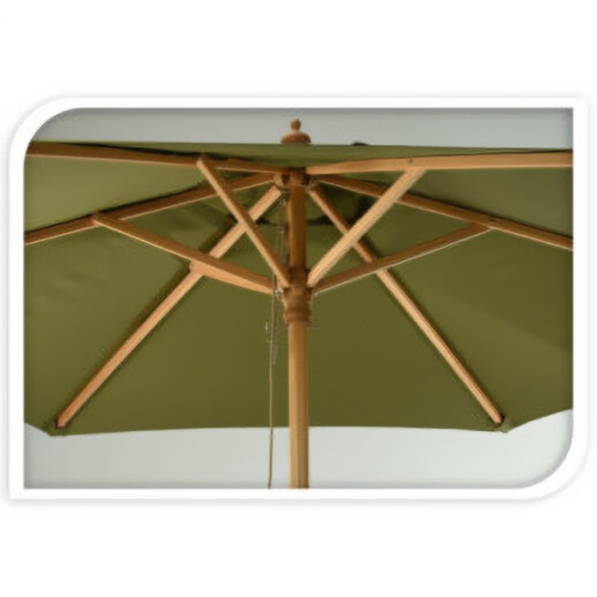 Parasol ogrodowy drewniany, Ø 250 cm