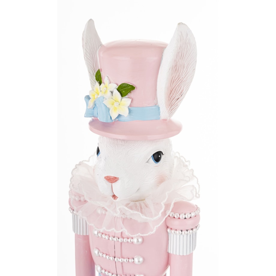 Dekoracja - Króliczka w różowym mundurku 59x14x15 cm