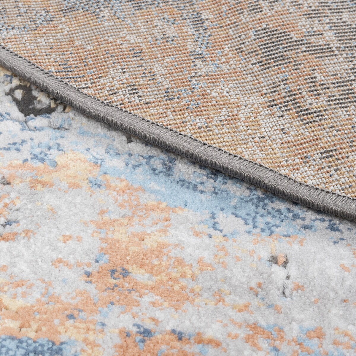 Dywan okrągły nowoczesny Studio 120 cm e-floor Okrągły Przecierka OEKO-TEX wielokolorowy