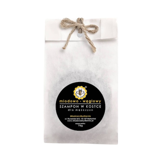 szampon w kostce MIODOWO-WĘGLOWY re-fill