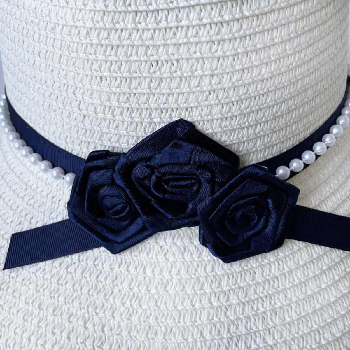 Słomkowy kapelusz dla dorosłych DIY - kolor kremowy