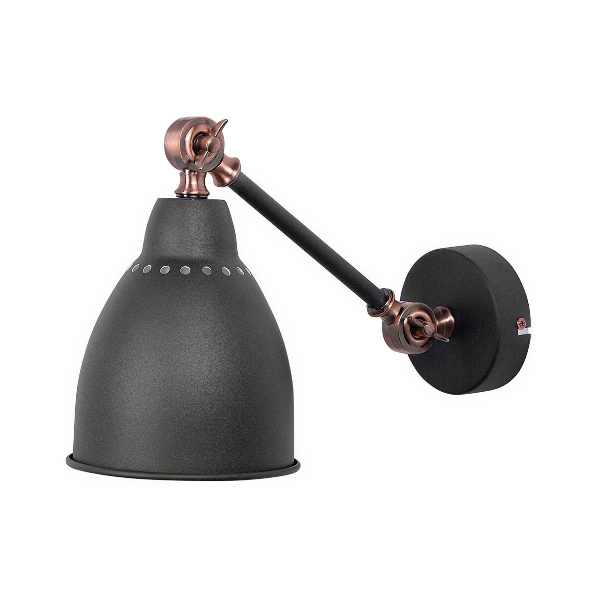 Zestaw 2 lamp ściennych metalowych grafitowy MISSISSIPPI