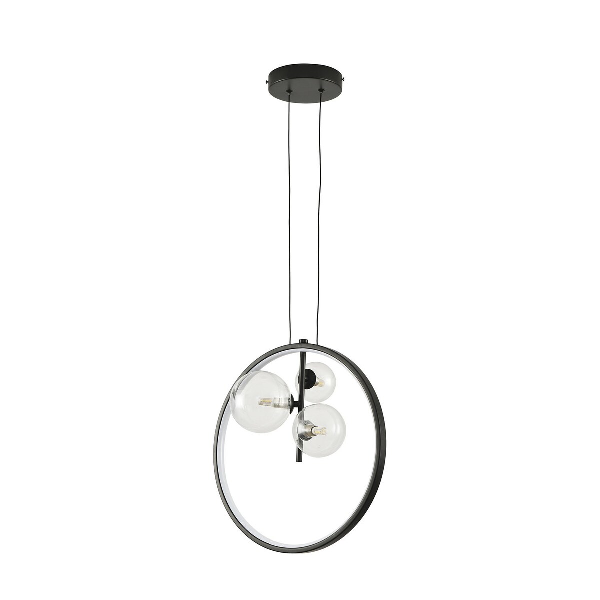 Lampa wisząca ALURE RING LED czarny 40 cm