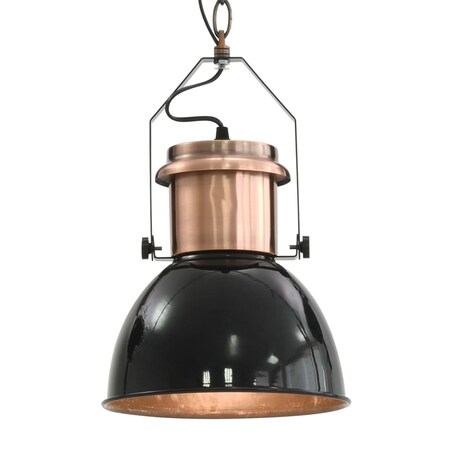 vidaXL Lampy sufitowe, 2 szt., czarne, okrągłe, E27