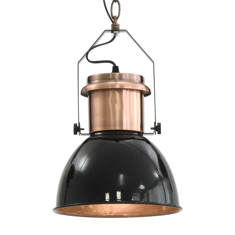 vidaXL Lampy sufitowe, 2 szt., czarne, okrągłe, E27