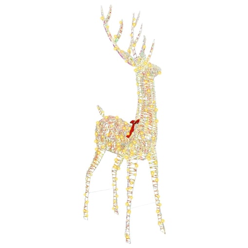 vidaXL 3D Renifer z 250 diodami LED Ciepła biel 180 cm PET