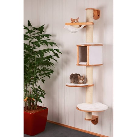 Kerbl Drapak na ścianę dla kota Dolomit, 168 cm, biały, 81500