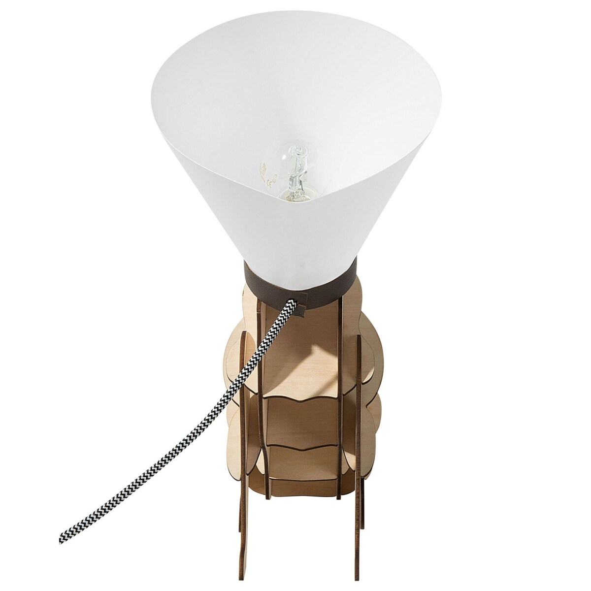 Lampa stołowa jasne drewno ISNA