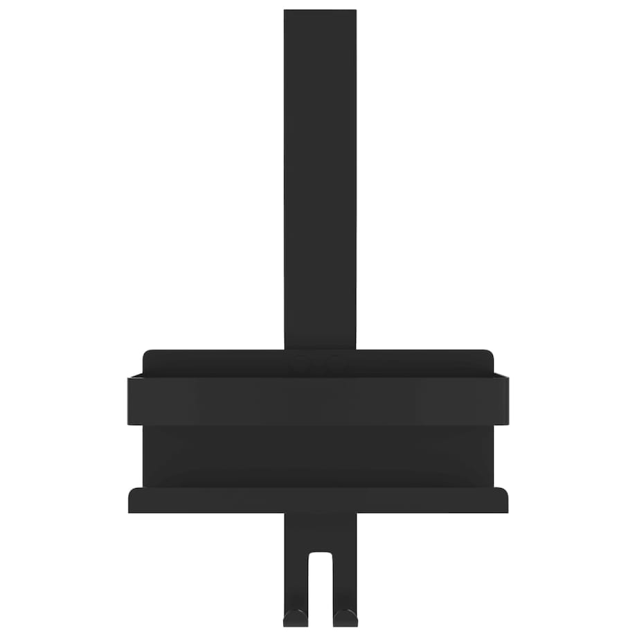 vidaXL Wiszący organizer prysznicowy, czarny mat, stal nierdzewna 304