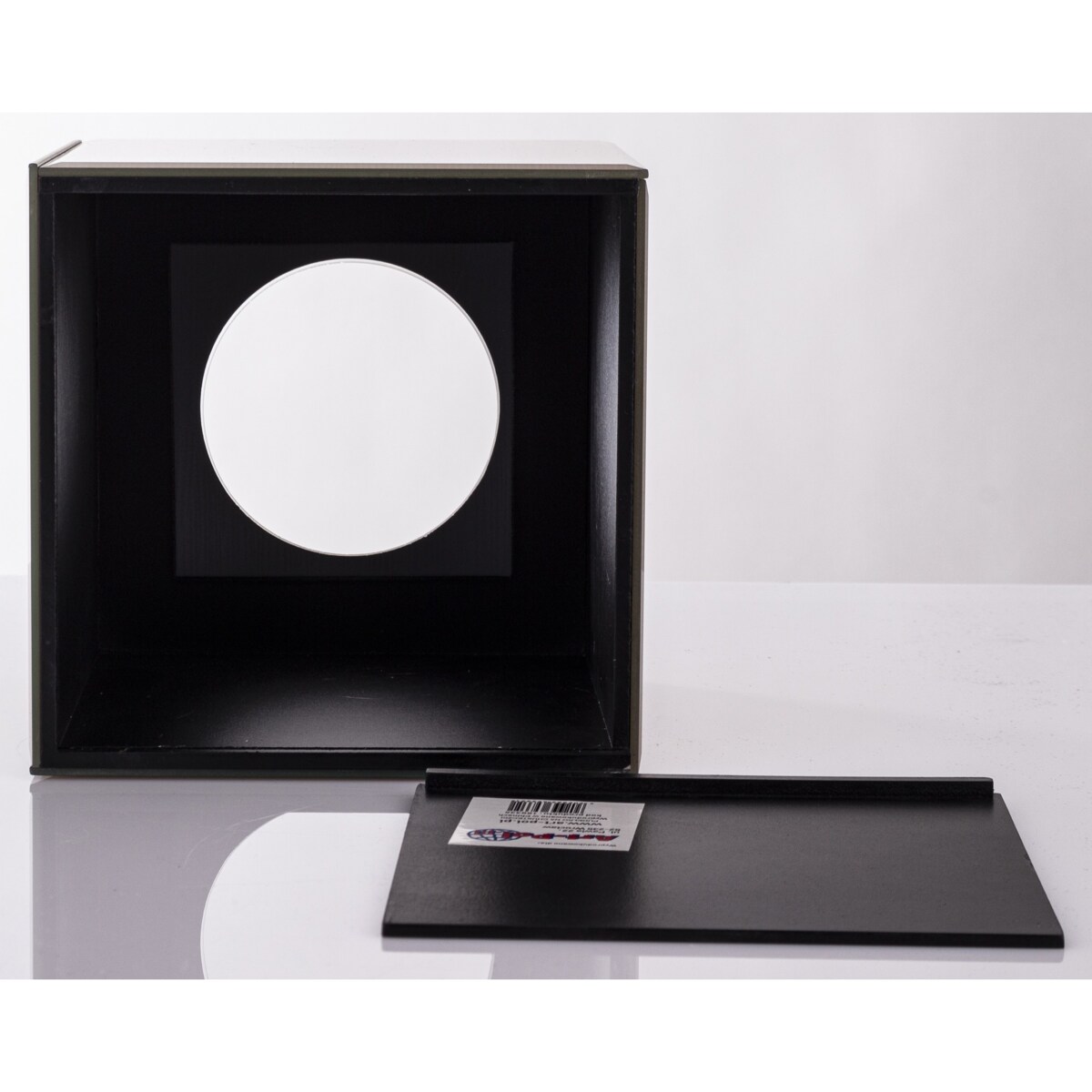 Pudełko na chusteczki 15x15x15 cm szklane szampańskie kubik