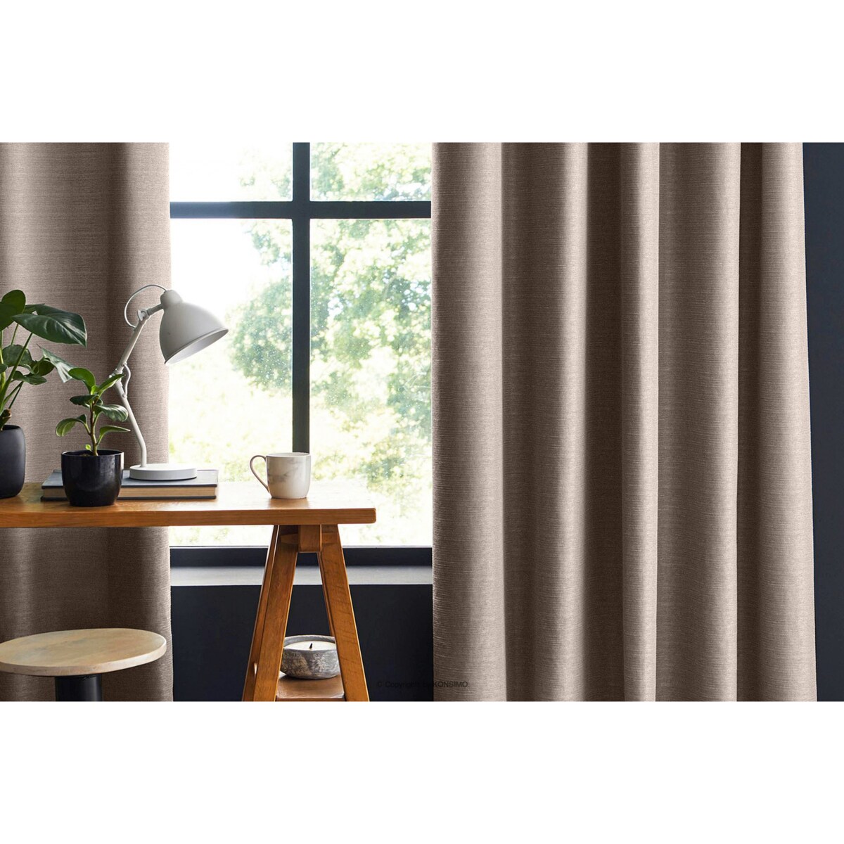 Konsimo LUTES Zasłona, beżowy