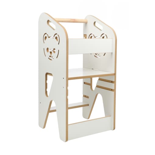 Pomocnik kuchenny dla dzieci biały helper regulowany MDF drewno Verk.design