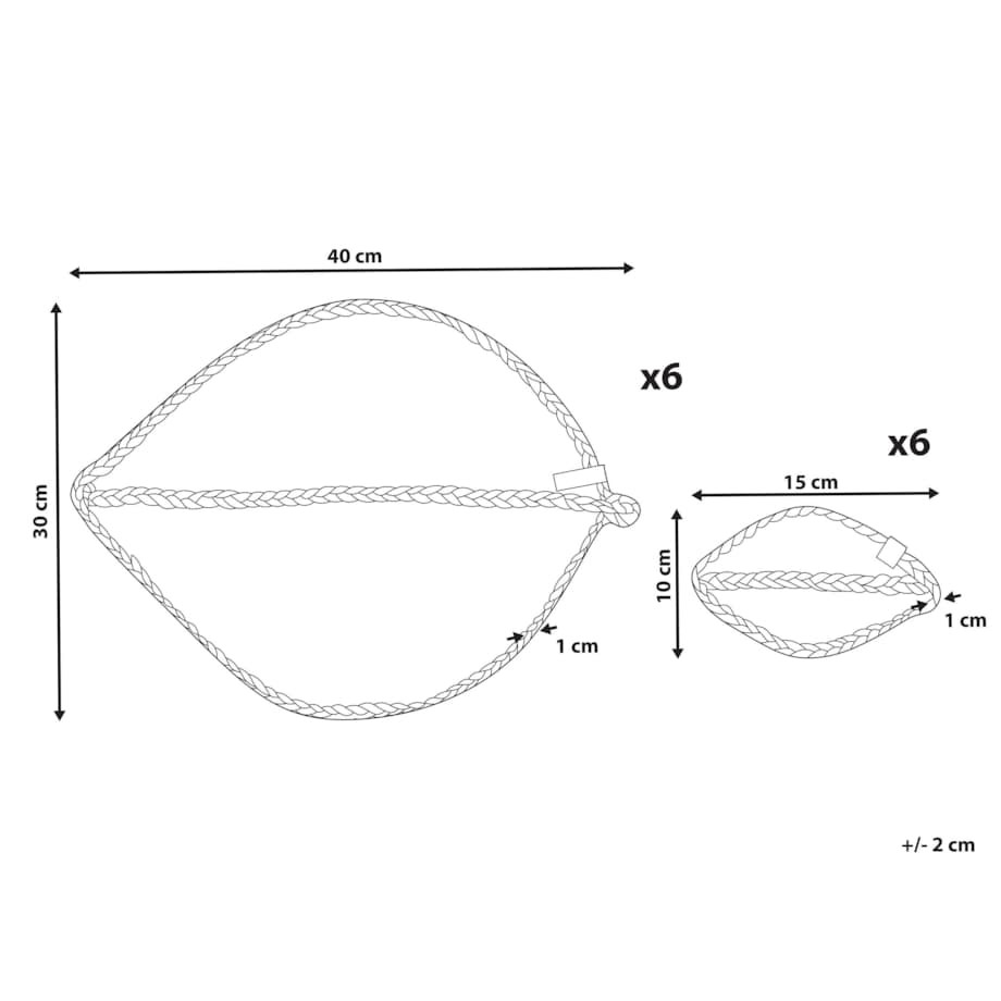 Zestaw 12 podkładek na stół PEPPERLEAF Naturalny Juta