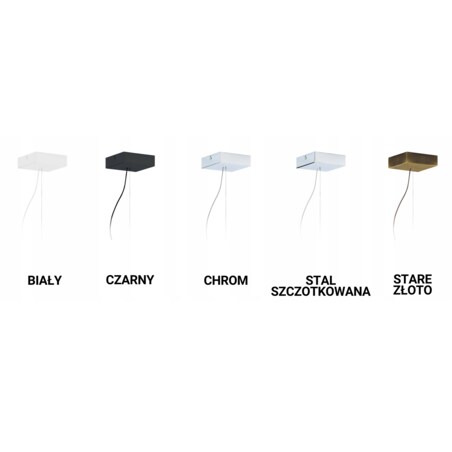 Lampa sufitowa żyrandol lampa wisząca z abażurem kwadrat MOTO