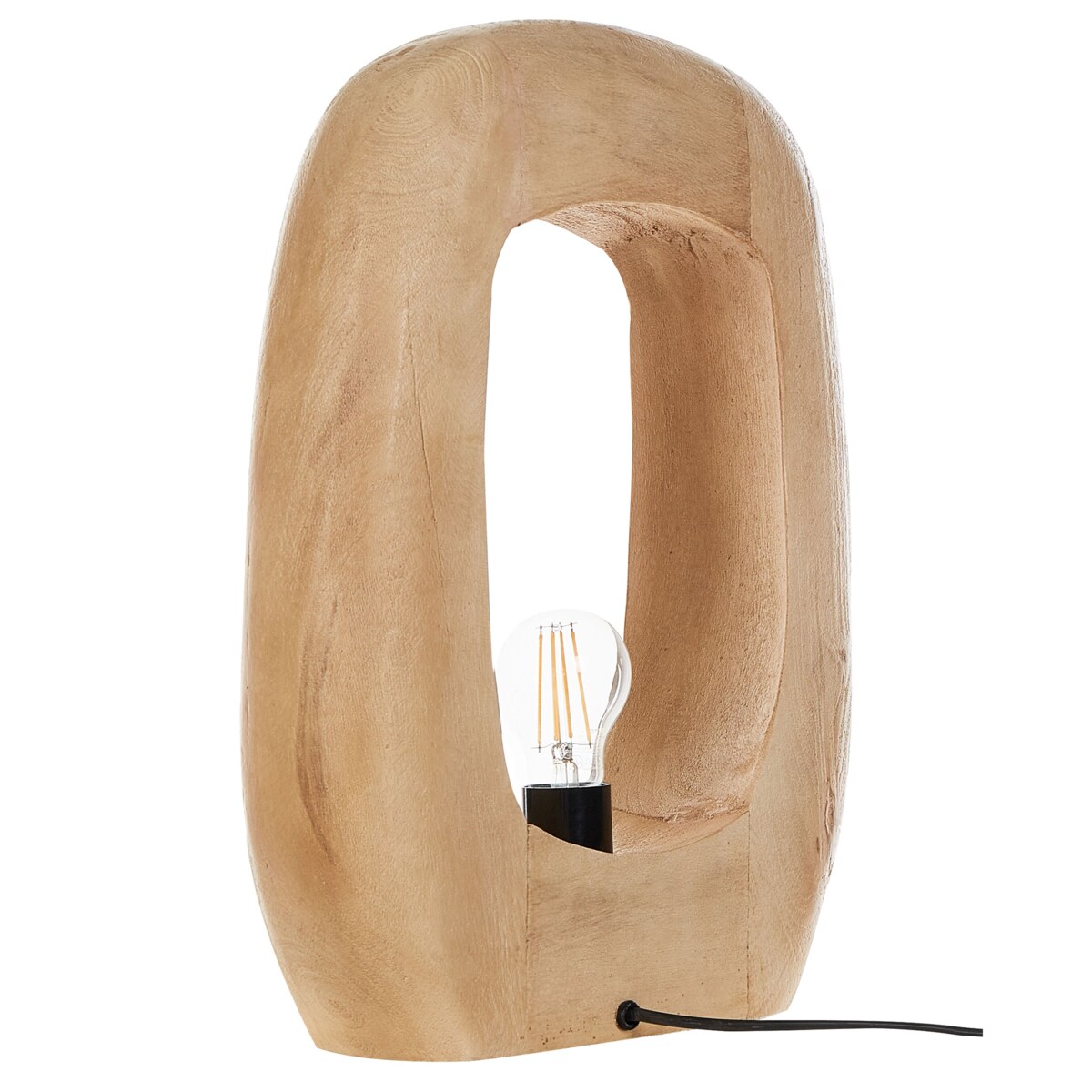 Lampka stołowa drewno mango jasna AJAY