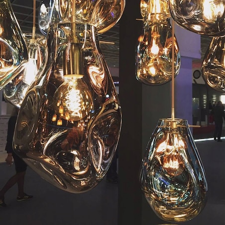 Lampa Sufitowa Wisząca Skandynawska Szkło Kolory