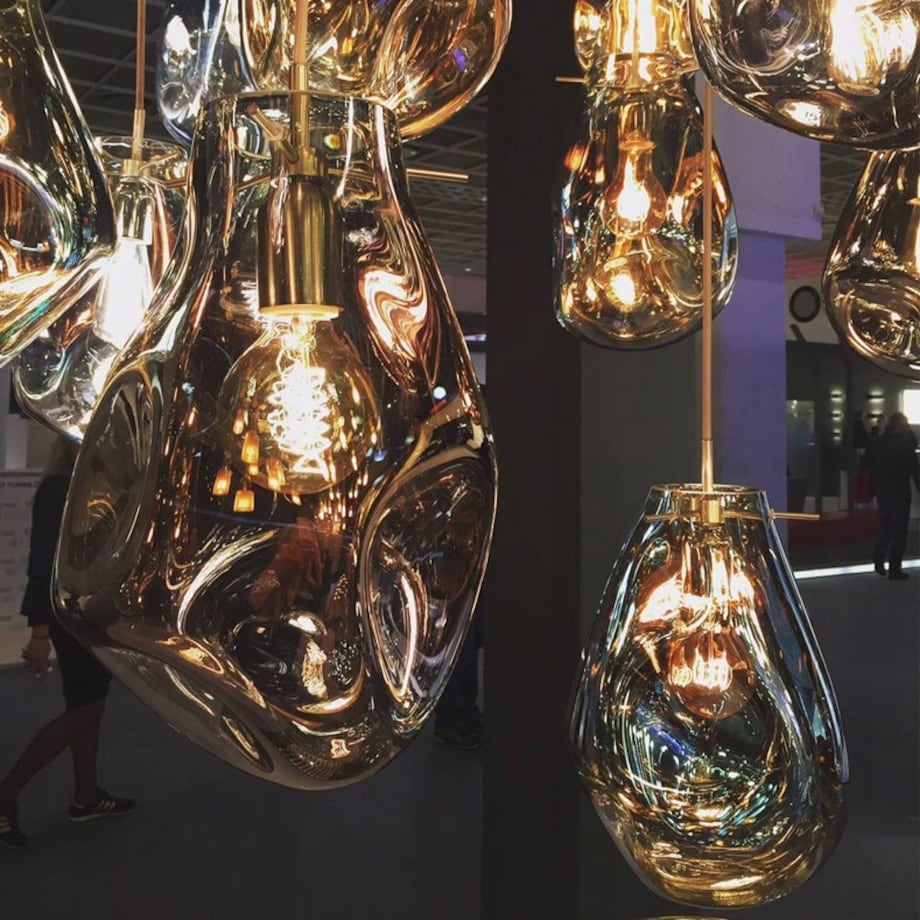 Lampa Sufitowa Wisząca Skandynawska Szkło Kolory