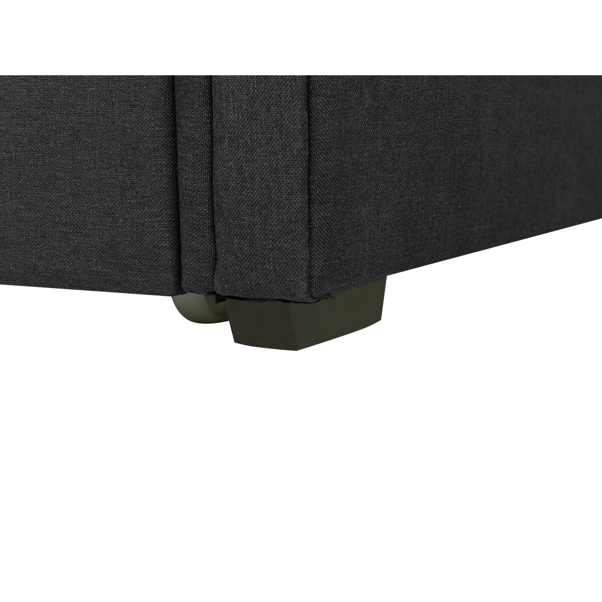 Łóżko wysuwane tapicerowane 80 x 200 cm ciemnoszare LIBOURNE