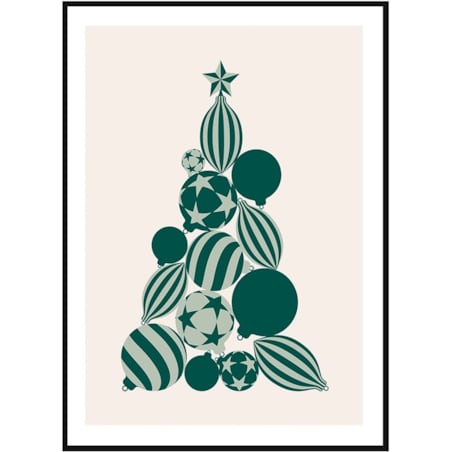 Poster Story, Plakat, Obraz - Świąteczne Drzewko z Bombek, wymiary 60 x 84 cm