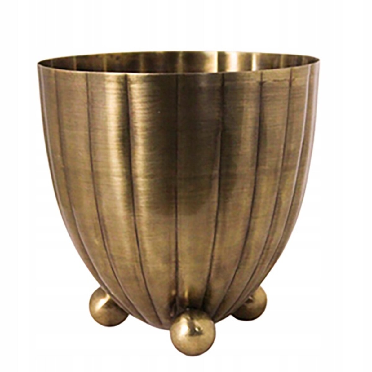 DONICZKA ZŁOTA METALOWA MAŁA 8cm okrągła na parapet balkon taras do salonu