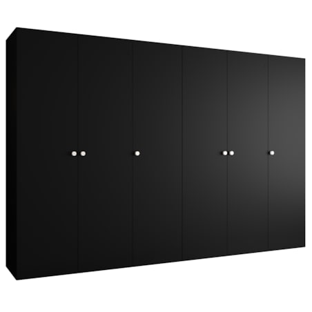 Szafa uchylna otwierana PARMA 1 300 wys. 202 cm Czarny + u. Srebrny
