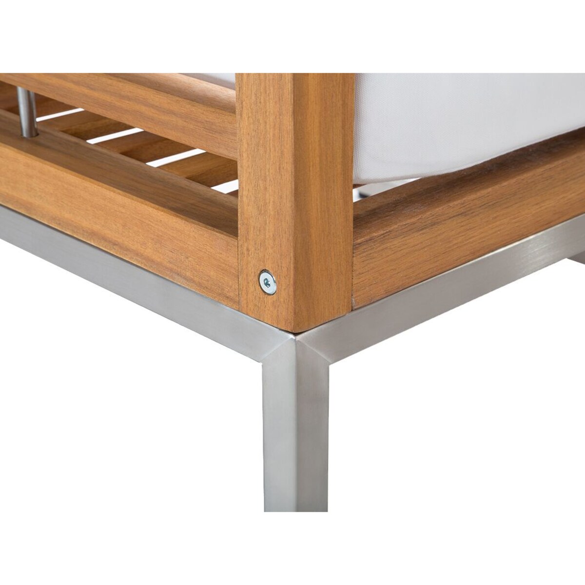 Zestaw ogrodowy drewniany 4-osobowy biały BERMUDA