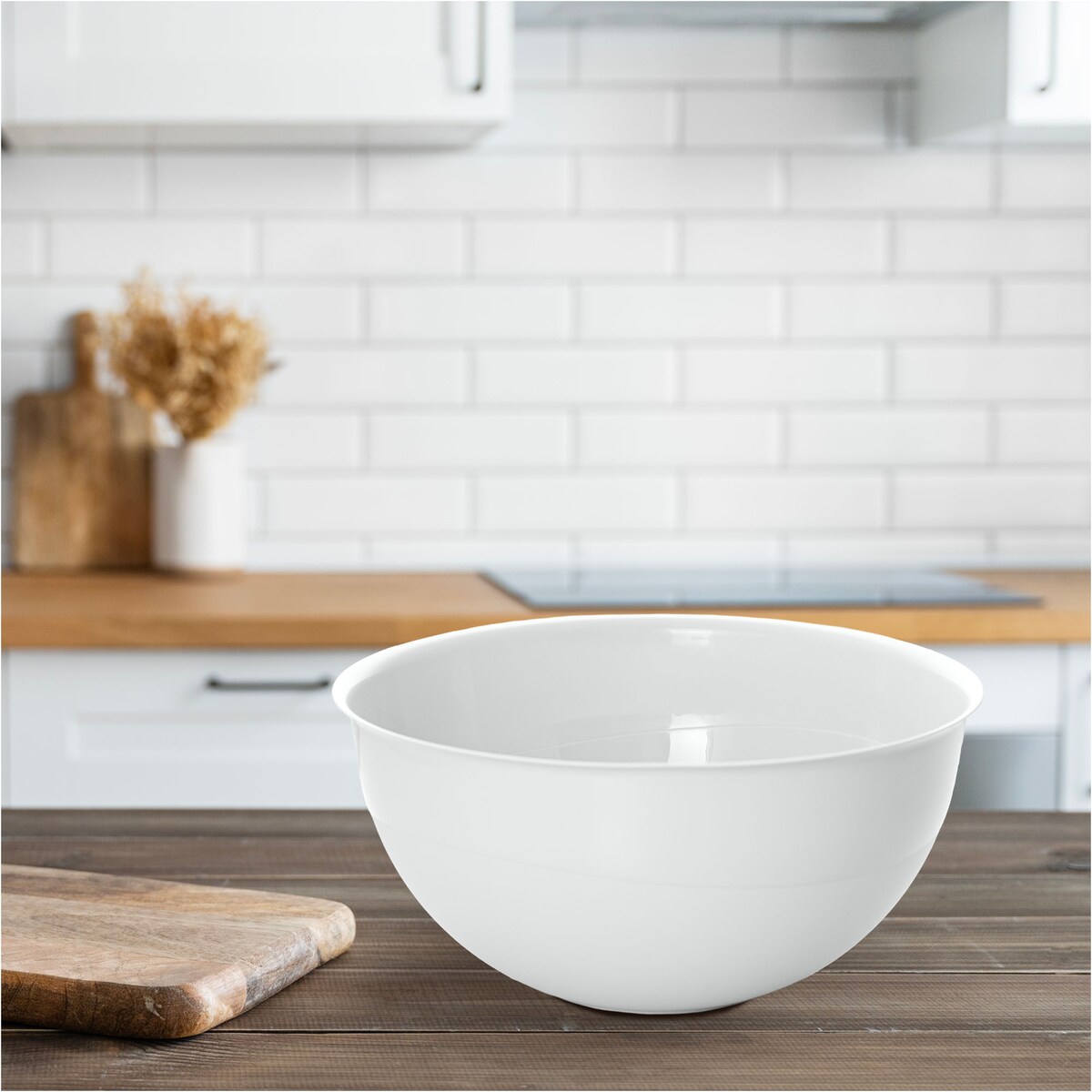 Miska Plastikowa Okrągła Kuchenna Zestaw Misek 3 Szt. Misa Jasnoszara