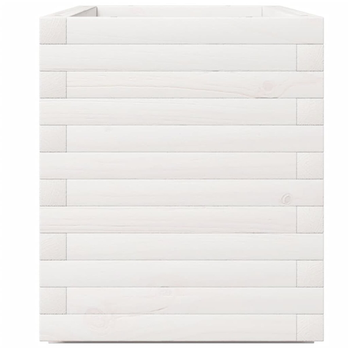 vidaXL Donica ogrodowa, biała, 90x40x49,5 cm, lite drewno sosnowe