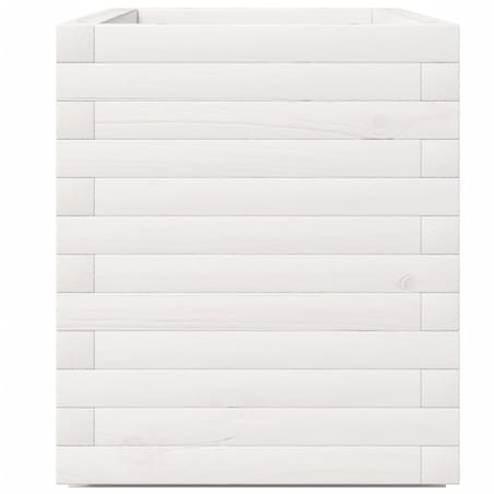 vidaXL Donica ogrodowa, biała, 90x40x49,5 cm, lite drewno sosnowe