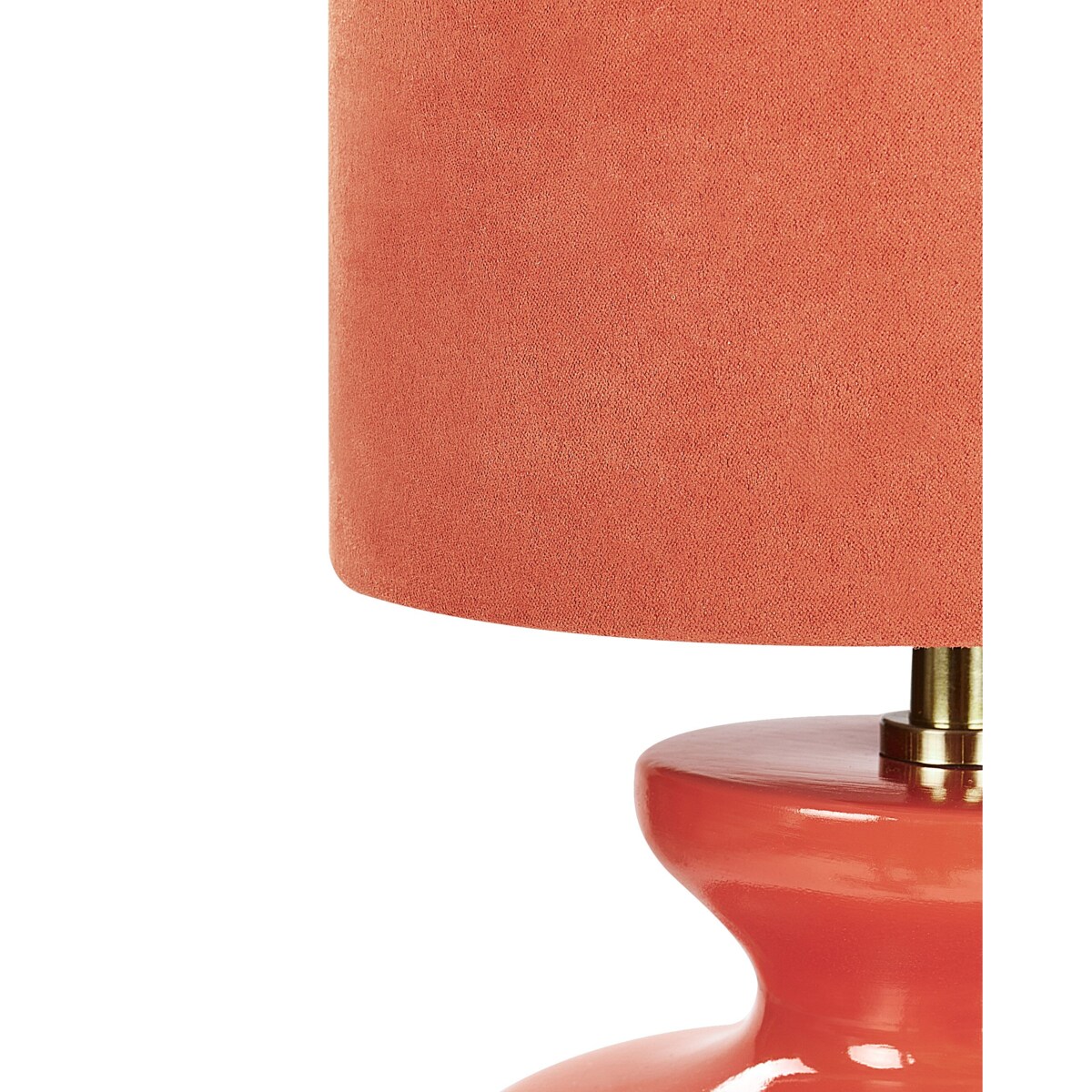 Lampa stołowa eko zamsz czerwona OTEROS