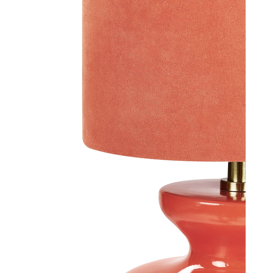 Lampa stołowa eko zamsz czerwona OTEROS