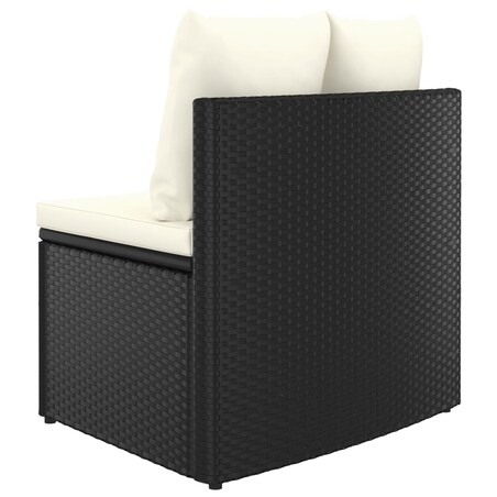 vidaXL 9-częściowa sofa ogrodowa z poduszkami, rattan PE, czarna