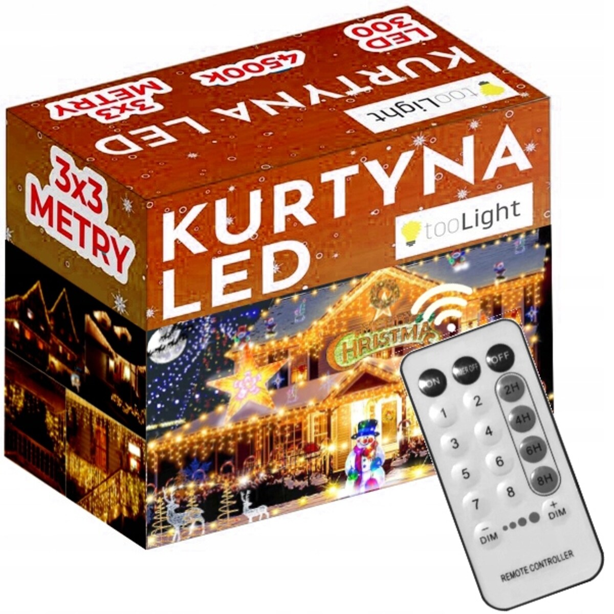 Kurtyna Lampki Led 300 Szt. Girlanda Pilot 230V