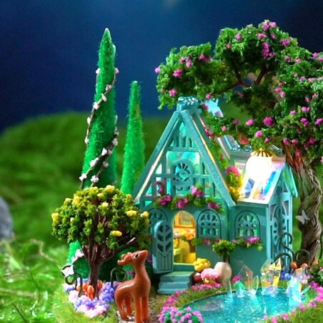 Miniaturowy domek - Turkusowe jezioro