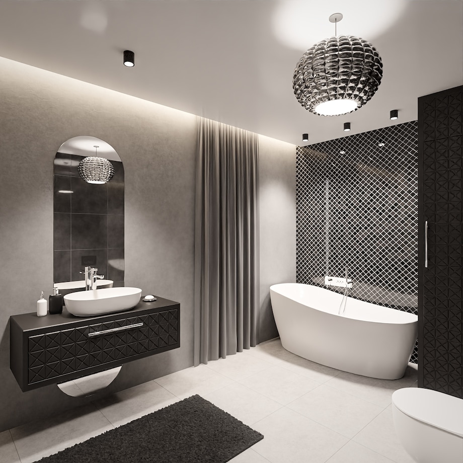 Lustro łazienkowe owalne w dwóch częściach - NIKO