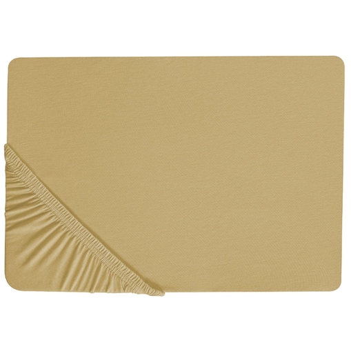 Bawełniane prześcieradło z gumką 200 x 200 cm oliwkowe JANBU