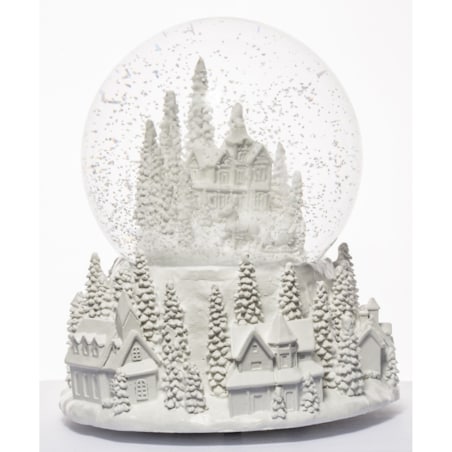 Szklana kula śnieżna z pozytywką 17x15x15 cm GLASBAL