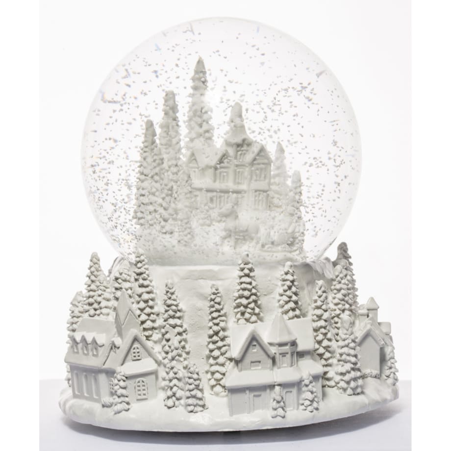 Szklana kula śnieżna z pozytywką 17x15x15 cm GLASBAL