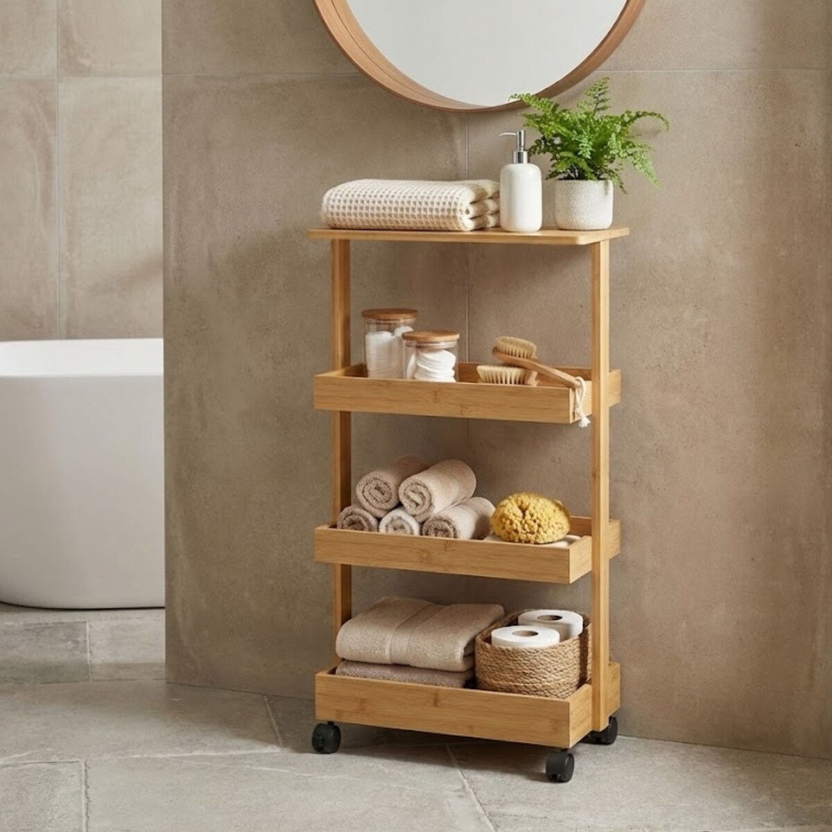 Regał kuchenny na kółkach HYGA, 87,5 cm