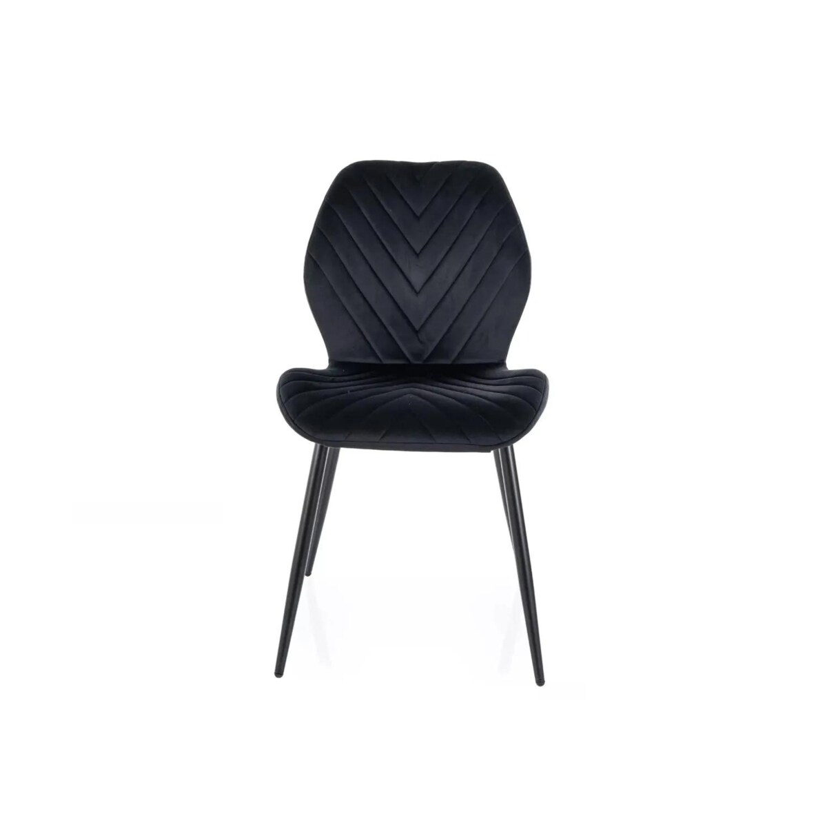 Krzesło tapicerowane MIKE VELVET czarne